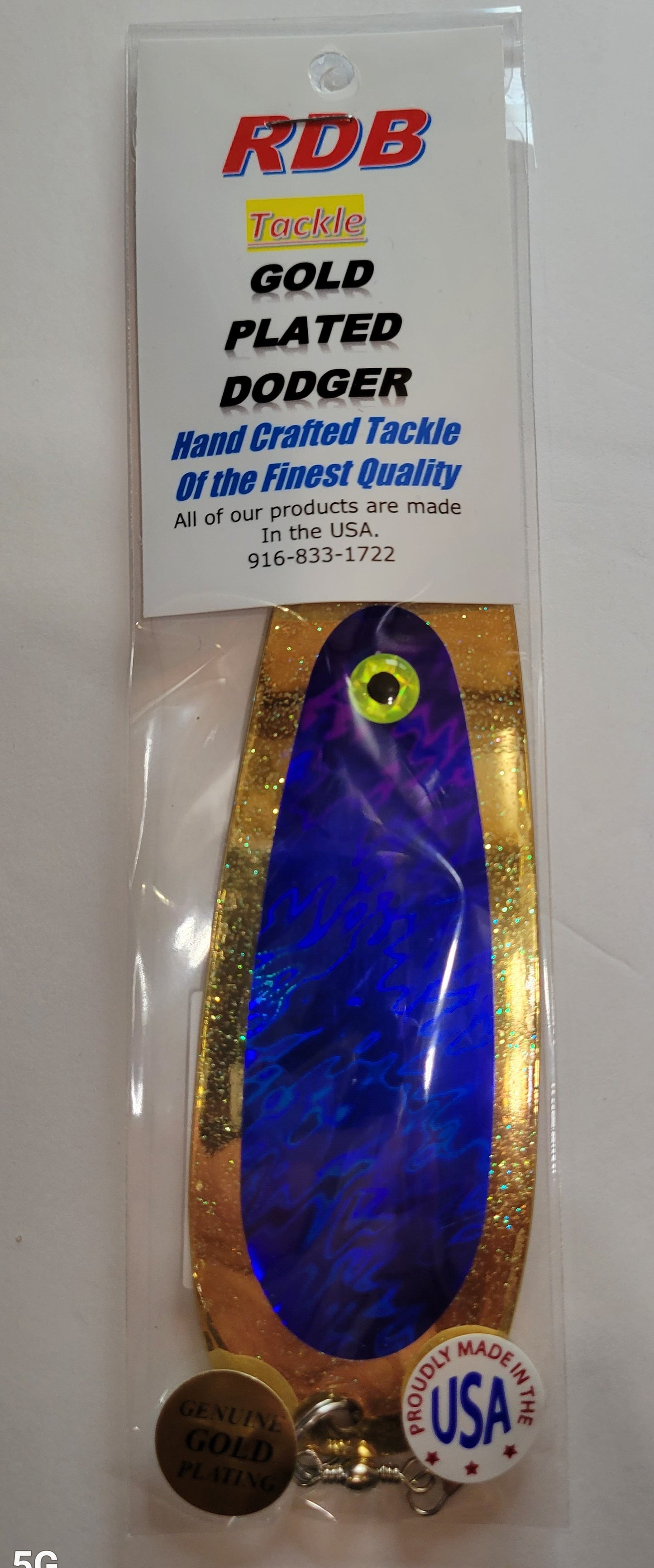 5.5" Gold Plated Dodger Blue