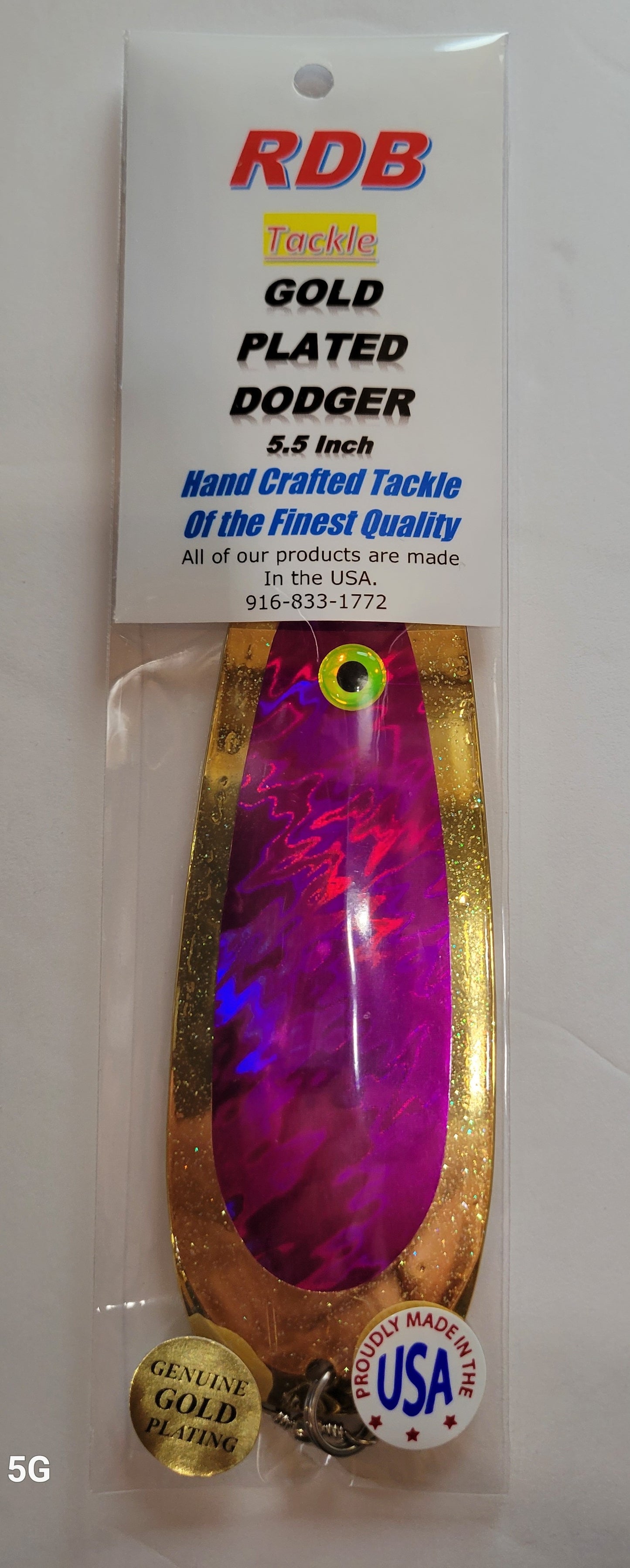 5.5" Gold Plated Dodger Purple